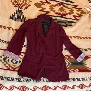 Burgundy Business Blazer